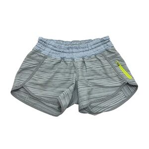 Lululemon Shorts Womens 4 Gray Striped Performance Athleisure Running